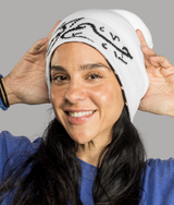 Flag Beanie in White, alternate listing — GYMKUMA