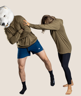 Icy LS Hooded Shirt - Olive Green