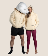 Nino Hoodie in Stone, second fit, view 7 — GYMKUMA