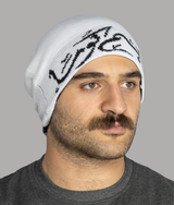 Flag Beanie in White — GYMKUMA
