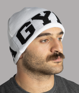 Flag Beanie in White, view 5 — GYMKUMA