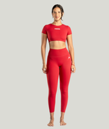 Passion Crop Top in Red, view 4 — GYMKUMA