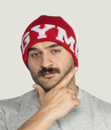 Flag Beanie in Red, view 3 — GYMKUMA