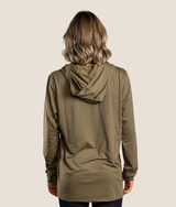 Icy LS Hooded Shirt - Olive Green