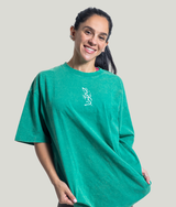 Ink drop Oversized T-shirt - Green
