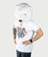 5:AM Club T-Shirt in White, second fit, view 3 — GYMKUMA