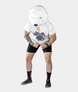 5:AM Club T-Shirt in White, second fit, view 2 — GYMKUMA