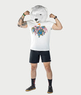 5:AM Club T-Shirt in White, second fit, view 5 — GYMKUMA