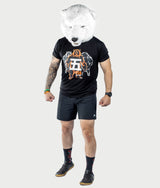 5:AM Club T-Shirt in Black, view 2 — GYMKUMA