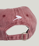 Pink vintage washed cotton cap with Arabic script stitching