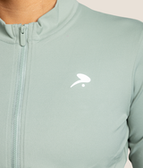 Passion LS zip up top - Matcha Green
