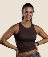 Rib Tank - Chocolate Brown