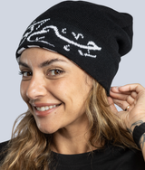 Flag Beanie in Black, alternate listing, view 6 — GYMKUMA