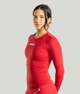 Passion Long Sleeve in Red, view 3 — GYMKUMA