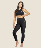 Jenn Leggings in Black, view 3 — GYMKUMA