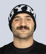 Flag Beanie in Black, view 4 — GYMKUMA