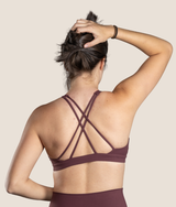 Jenn Bra in Black Cherry, view 2 — GYMKUMA