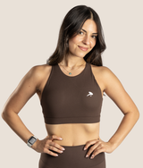 Jenn Bra in Mocha Brown — GYMKUMA