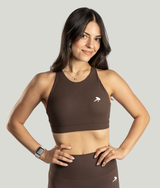 Jenn Set in Mocha Brown, view 4 — GYMKUMA