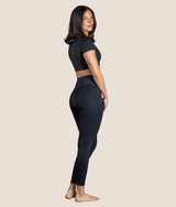 Passion Leggings in Black, view 2 — GYMKUMA