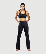 Fly-Half Leggings in Black, view 3 — GYMKUMA