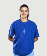 Ink Drop Oversized T-shirt - Blue