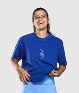 Ink Drop Oversized T-shirt - Blue