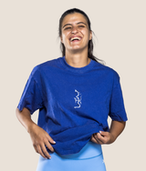 Ink Drop Oversized T-shirt - Blue