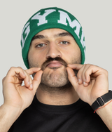 Flag Beanie in Green, view 3 — GYMKUMA