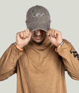 GYMKUMA sand Script cap, 100% cotton