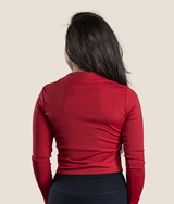 Passion Long sleeve zip up top - Red