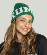 Flag Beanie in Green, alternate listing, view 5 — GYMKUMA