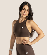 Jenn Bra in Mocha Brown, view 4 — GYMKUMA
