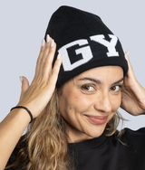 Flag Beanie in Black, alternate listing, view 5 — GYMKUMA