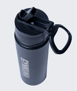 Matte black 22oz GYMKUMA bottle with carry loop