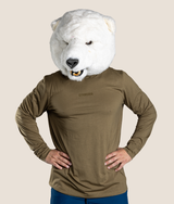 Icy LS Hooded Shirt - Olive Green