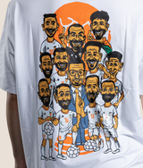 Caricature WC2026 T-Shirt in White, view 6 — GYMKUMA