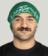 Flag Beanie in Green, view 2 — GYMKUMA