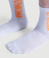 Crew socks - White/Orange