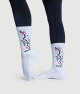Script Socks - White