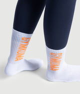 Crew socks - White/Orange