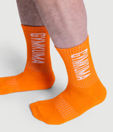 Crew socks - Orange/White