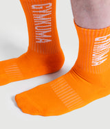 Crew socks - Orange/White