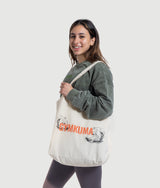 GYMKUMA Bear tote bag in natural cotton canvas