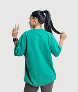 Ink drop Oversized T-shirt - Green