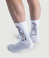 Script socks - White