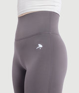 Elle Flare Leggings - Khaki Brown