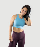 Crop Bra - Lake Blue