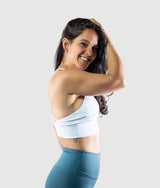 Crop Cross Bra - White