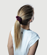 Small maroon hair scrunchie for training